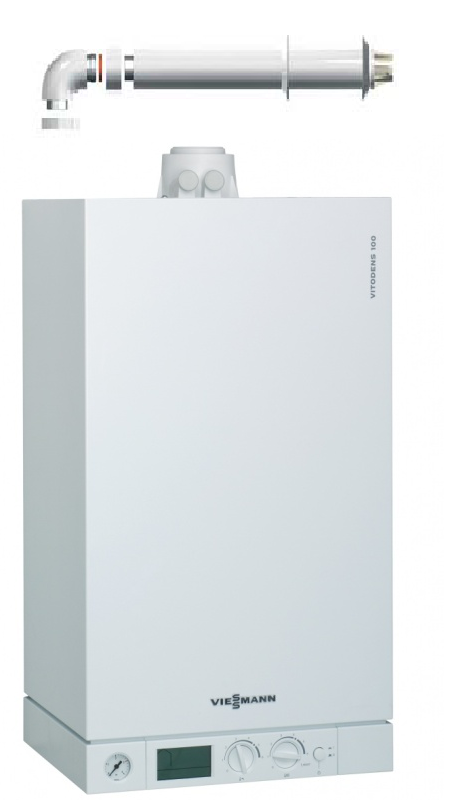 Газовый котел Viessmann VITODENS 100-W, 35 кВт, турбо, комби